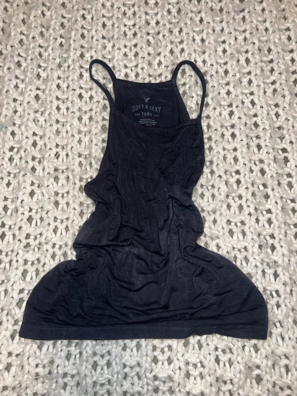 American Eagle Outfitters Navy Blue Soft & Sexy Tank Top